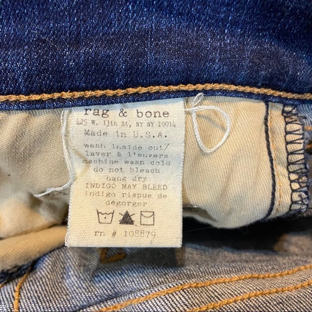 Rag & Bone Warren Distressed Skinny Jeans Sz 26 - Picture 10 of 11